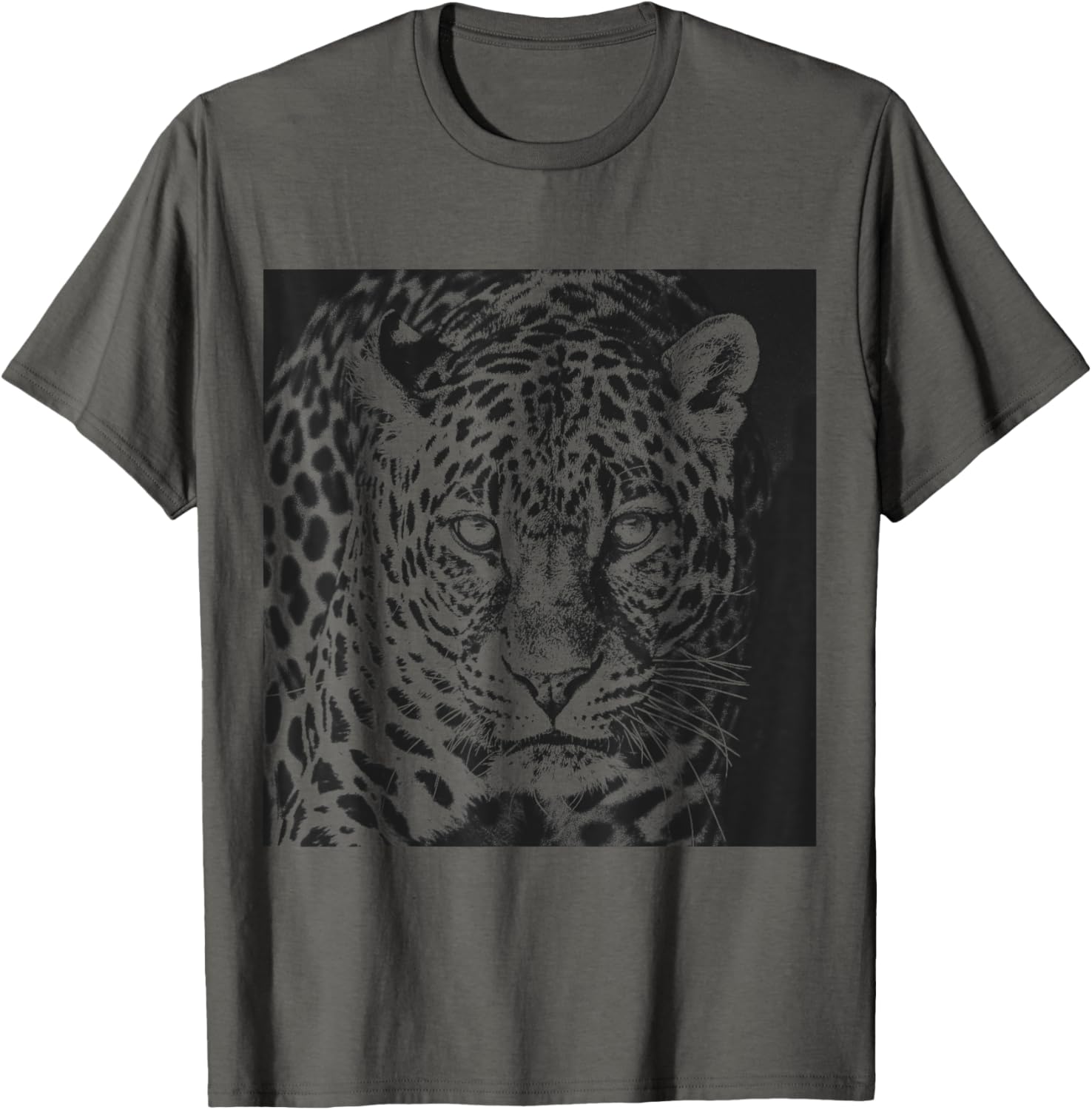 Snow Leopard Cheetah Jaguar Panther Cat Face Black Gift Apparel Streetwear Style Everyday Wear