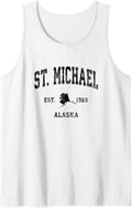 St. Michael Alaska AK Vintage Athletic Black Sports Design Tank Top Tank Top | US Best Seller