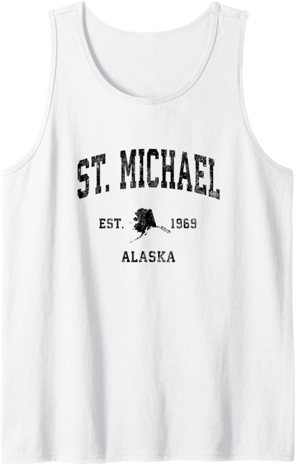 St. Michael Alaska AK Vintage Athletic Black Sports Design Tank Top Tank Top | US Best Seller