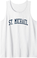 St. Michael AK Vintage Athletic Sports JSN2 Navy Print Tank Top Tank Top | Premium Quality