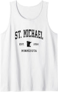 St. Michael Minnesota MN Vintage Athletic Black Sports Desig Tank Top Tank Top | Viral Streetwear Style