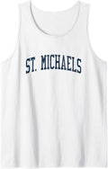 St. Michaels MD Vintage Athletic Sports JSN2 Navy Print Tank Top Tank Top | Perfect Gift Idea