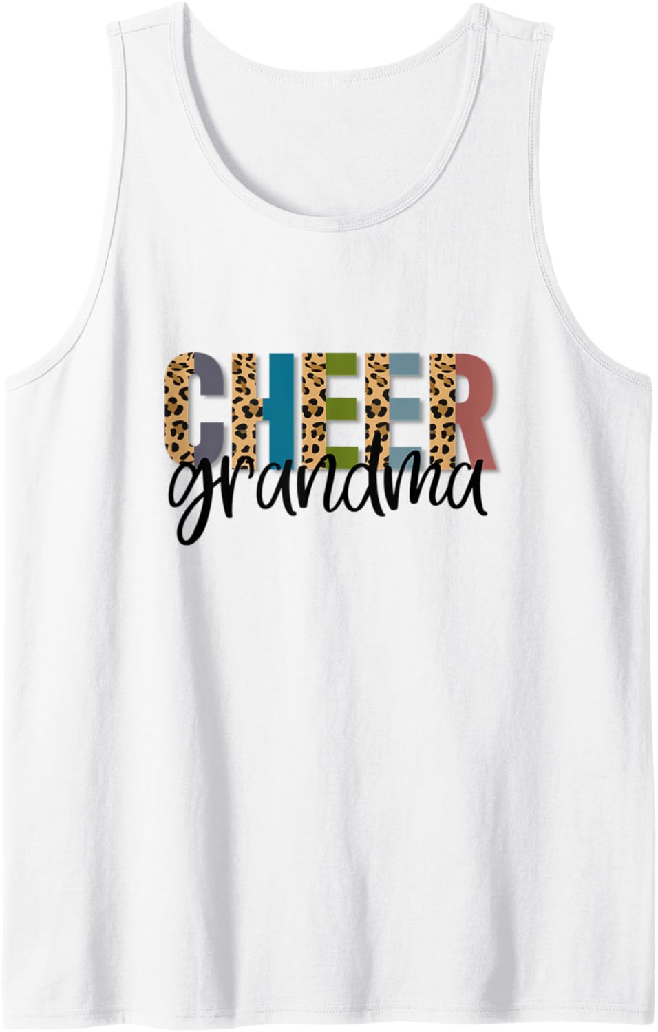 Cheer GRANDMA Leopard Cheetah Print Retro Trendy Cute Tank Top Tank Top High Search Demand Fan Favorite