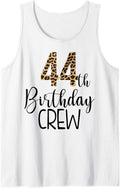 44 Year Birthday Party Leopard Print 44th Birthday Crew Tank Top Tank Top Viral TikTok Find Fan Favorite