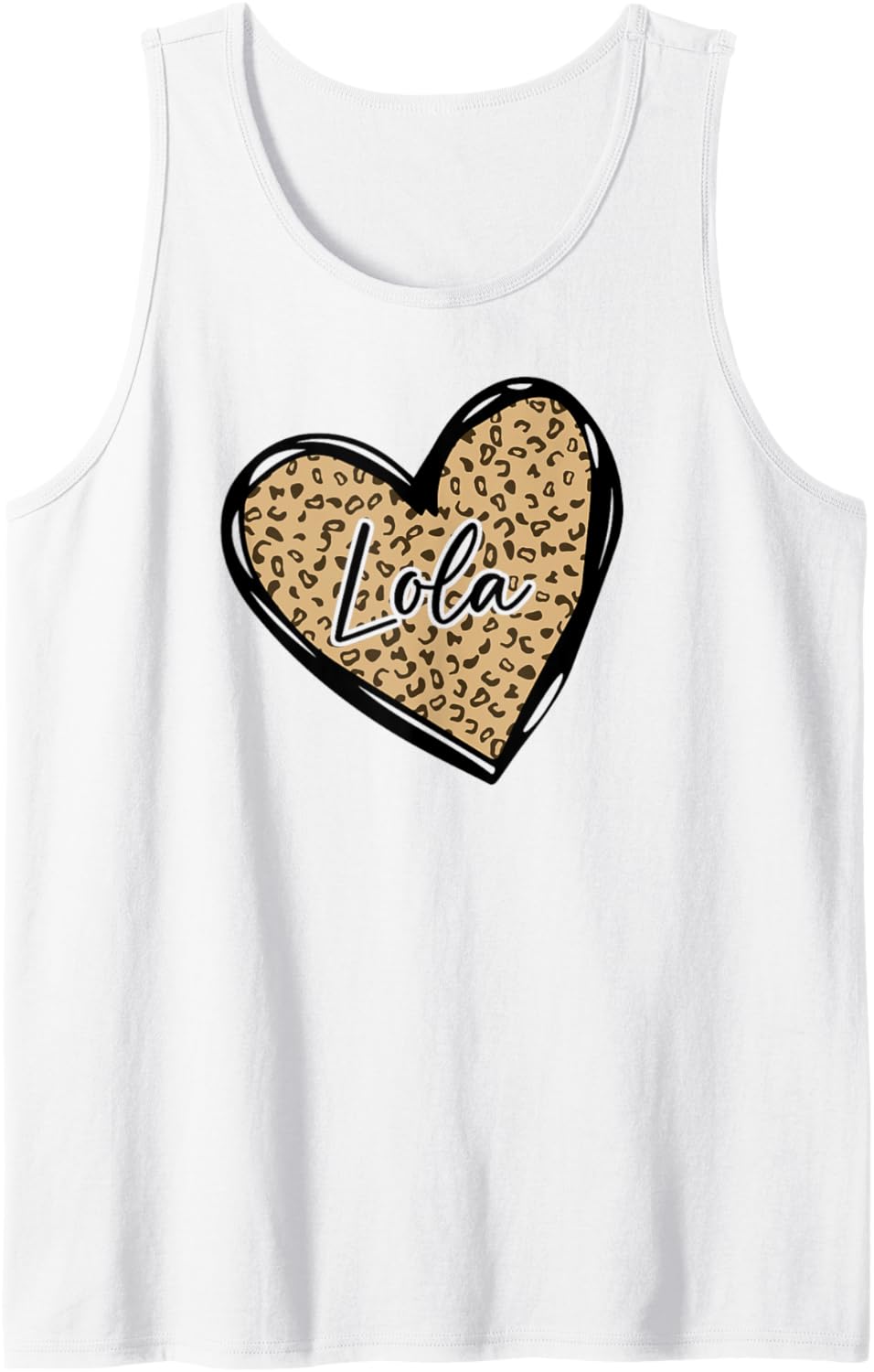 Lola Shirts Womens Leopard Print Mom Tee Cheetah Love Heart Tank Top Tank Top Trending US Hot Right Now