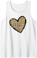 Mimi Shirts Womens Leopard Print Mom Tee Cheetah Love Heart Tank Top Tank Top Comfort Fit Hot Right Now