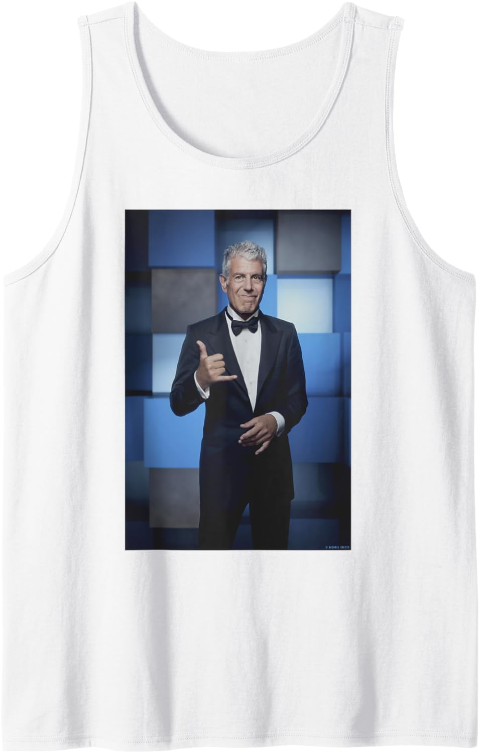 Anthony Bourdain Chef At The Emmys By Michael Grecco Tank Top Tank Top | Premium Quality
