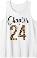24 Year Birthday Party Leopard Print 24th Birthday Crew Tank Top Tank Top Viral TikTok Find Everyday Wear