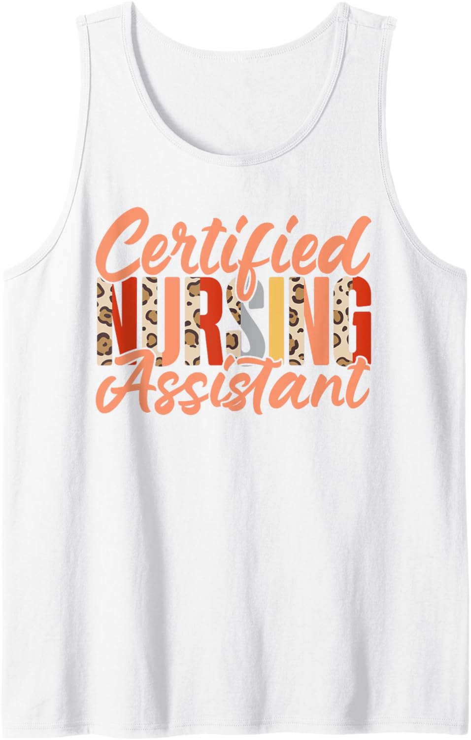 CNA Nurse Certified Nursing Assistant Leopard Cheetah Tank Top Tank Top Premium Print Everyday Wear