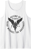 Defend us in battle Saint Michael the archangel Tank Top Tank Top | Viral Streetwear Style
