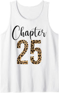25 Year Birthday Party Leopard Print 25th Birthday Crew Tank Top Tank Top Premium Print Fan Favorite