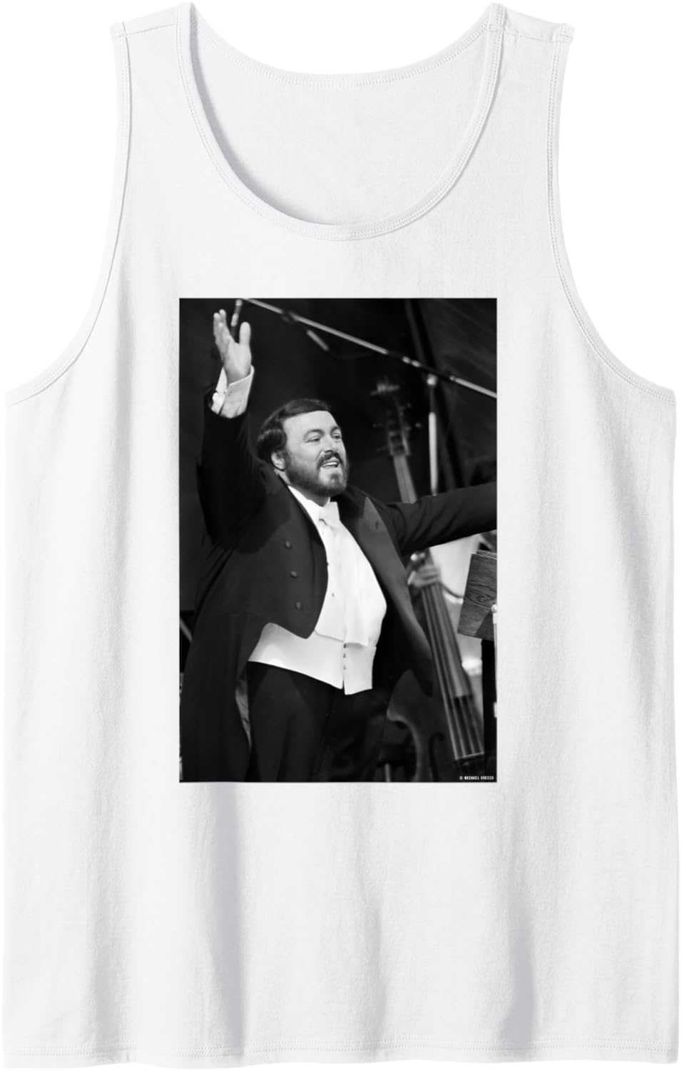 Luciano Pavarotti Italian Opera Singer by Michael Grecco Tank Top Tank Top | Everyday Casual Wear