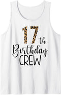 17 Year Birthday Party Leopard Print 17th Birthday Crew Tank Top Tank Top Trending US Best Seller Look