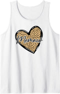 Memaw Shirts Womens Leopard Print Mom Tee Cheetah Love Heart Tank Top Tank Top Viral TikTok Find Everyday Wear