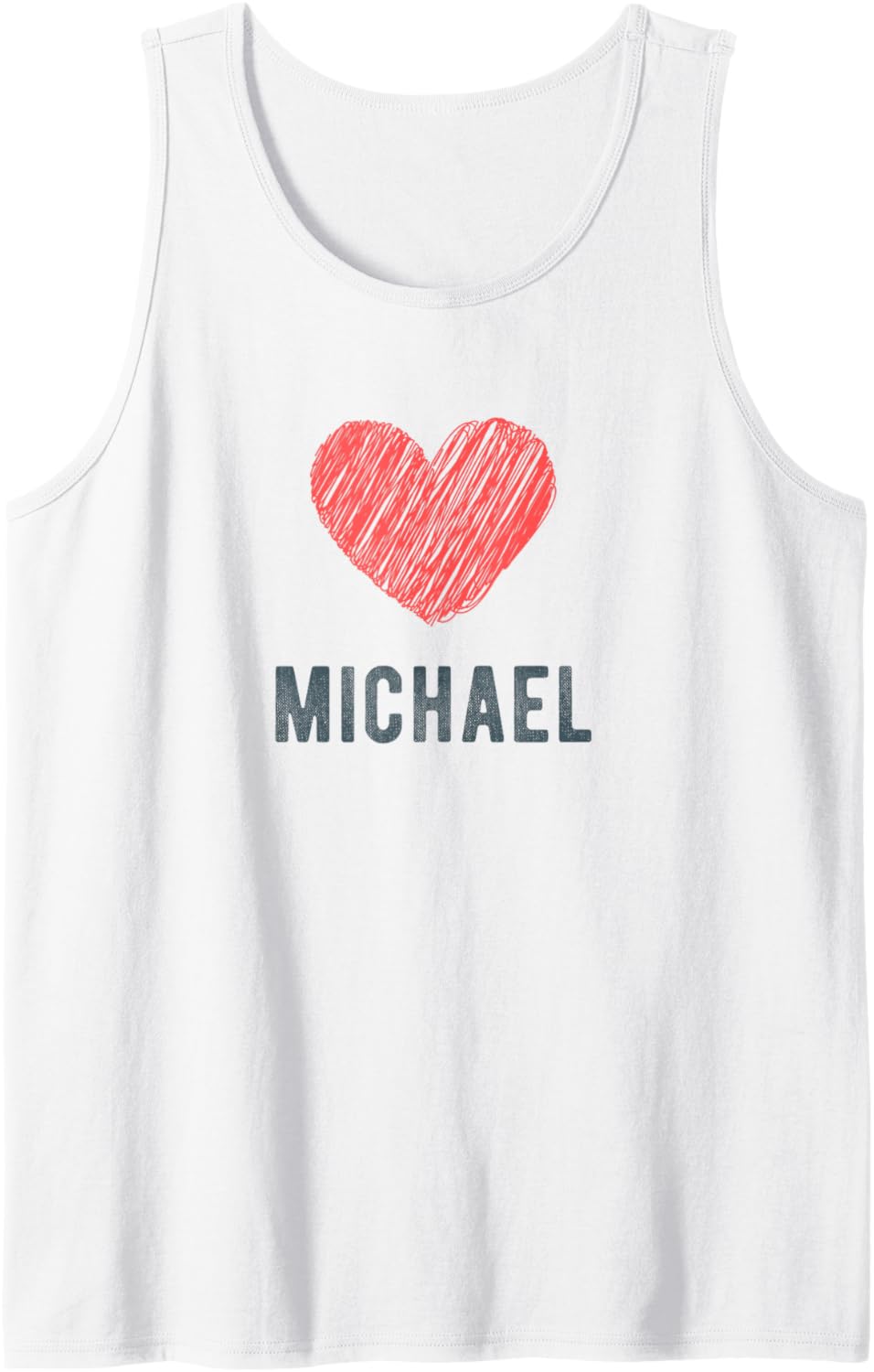 Michael Heart Love Favorite Name Tank Top Tank Top | Everyday Casual Wear