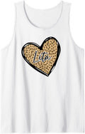 Lita Shirts Womens Leopard Print Mom Tee Cheetah Love Heart Tank Top Tank Top Viral TikTok Find Gift Ready
