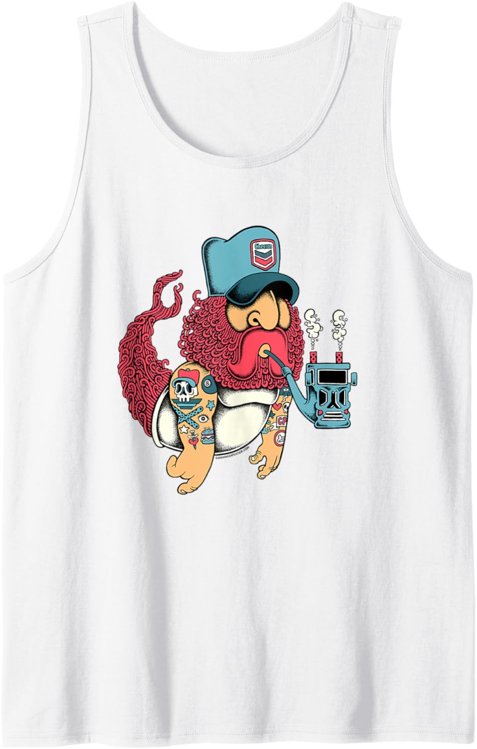 Threadless Michael Jakobsen Trucker Mermaid Graphic Tank Top Tank Top | US Best Seller