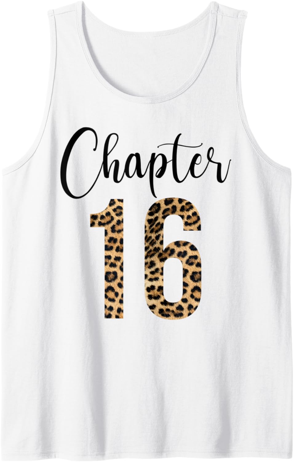 16 Year Birthday Party Leopard Print 16th Birthday Crew Tank Top Tank Top Comfort Fit Everyday Wear