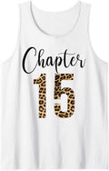 15 Year Birthday Party Leopard Print 15th Birthday Crew Tank Top Tank Top Premium Print Everyday Wear