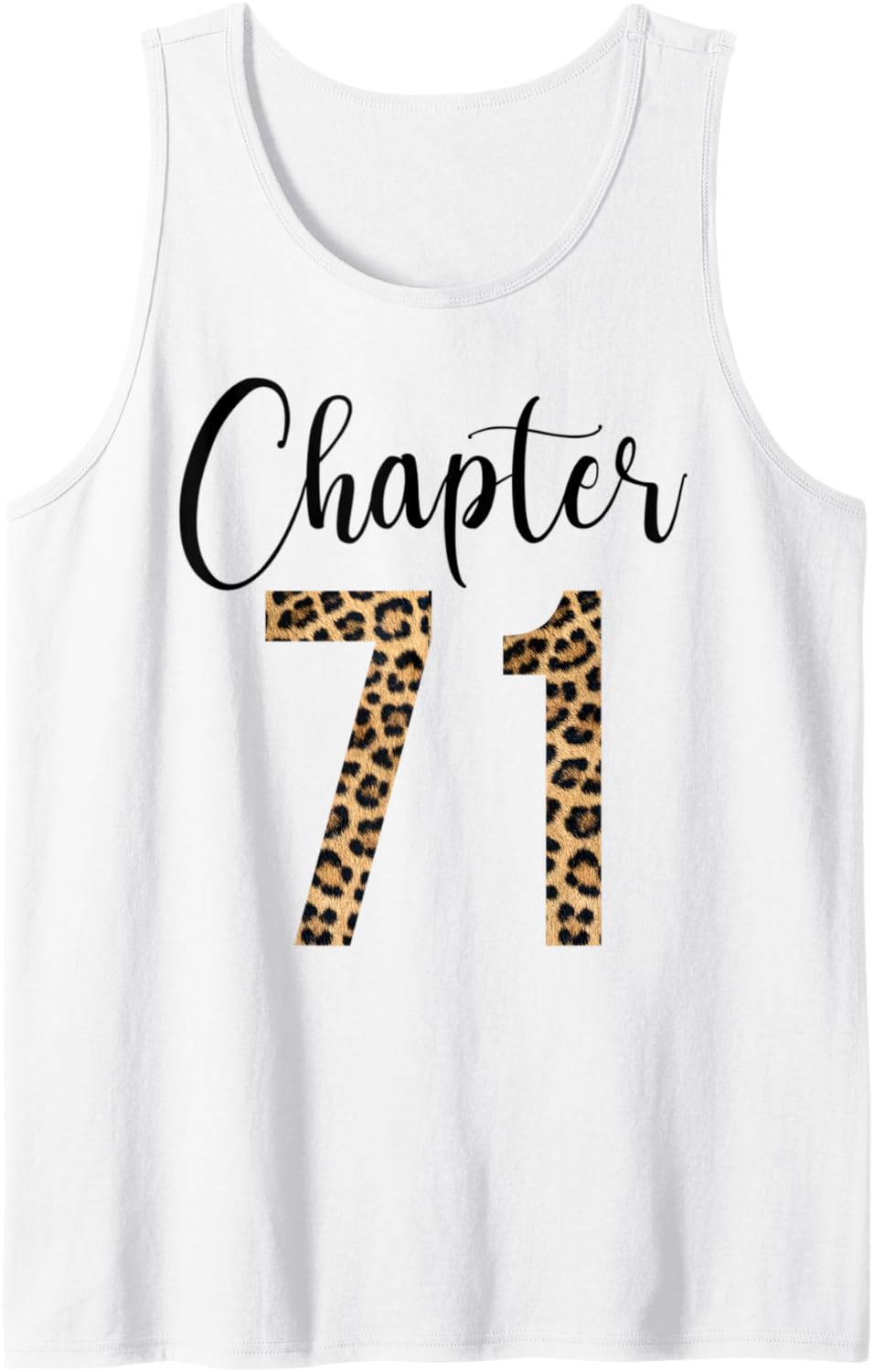 71 Year Birthday Party Leopard Print 71st Birthday Crew Tank Top Tank Top Viral TikTok Find Best Seller Look