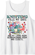 Knitting Fills My Days Knitting and Yarn Lover Tee T-Shirt Tank Top T-Shirt | Trending 2025 | Perfect for Crafters
