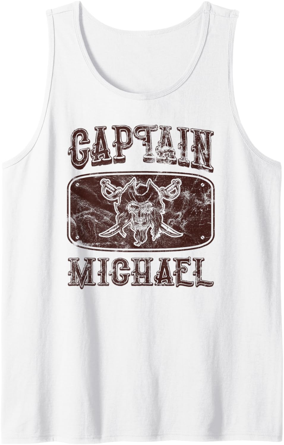 Vintage Captain Michael Personalized Pirate Pontoon Boating Tank Top Tank Top | US Best Seller