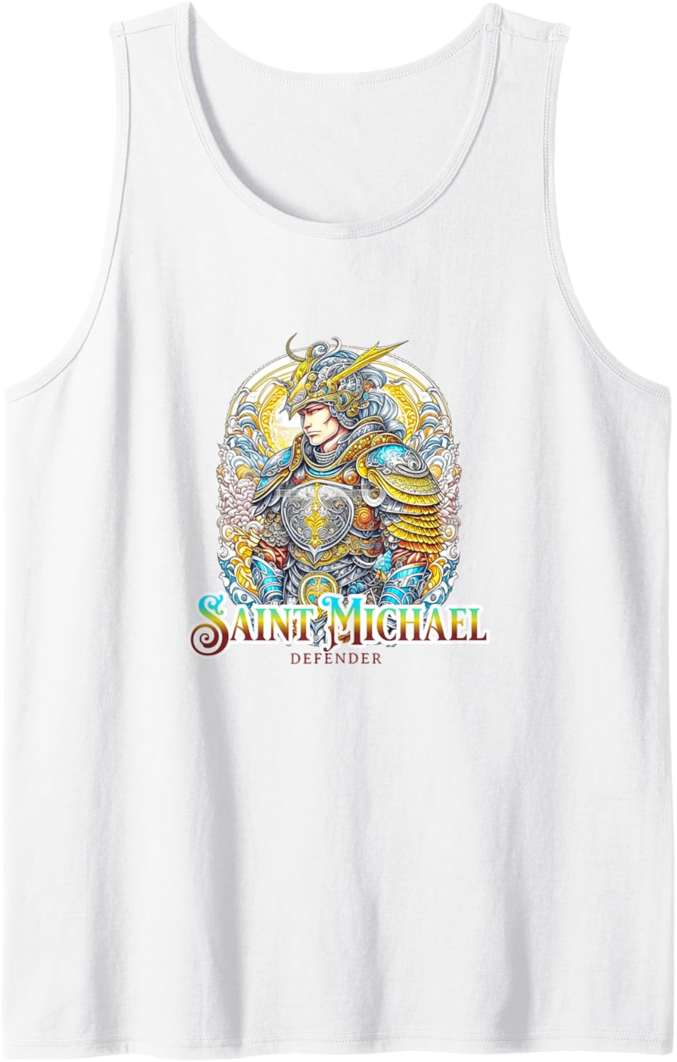 Saint Michael Defender of the Faith - Defend The Christ Tank Top Tank Top | Viral Streetwear Style