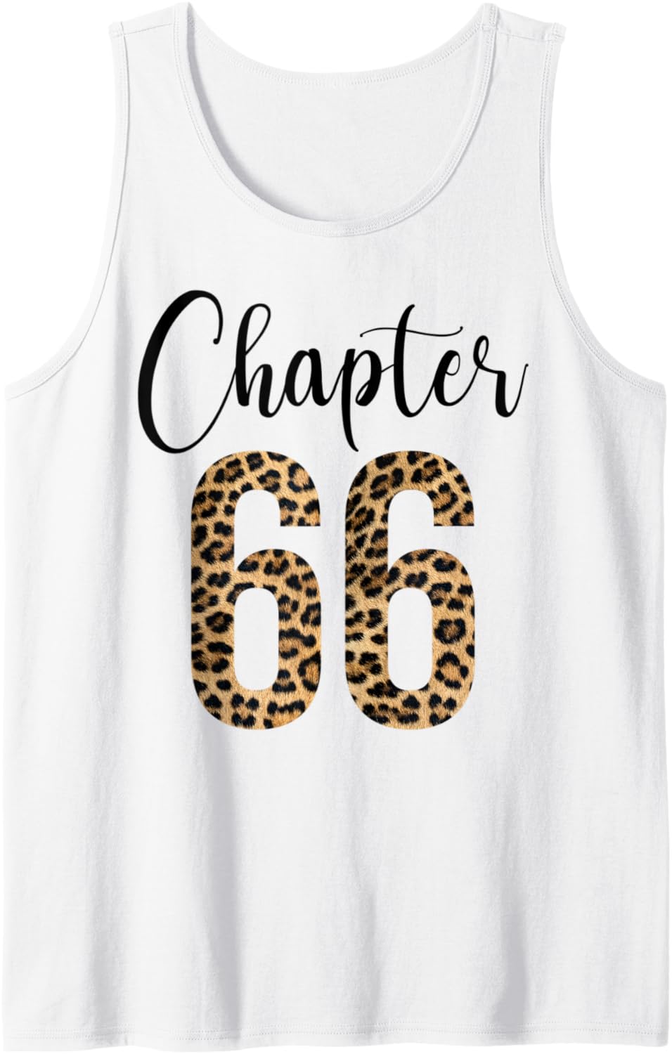 66 Year Birthday Party Leopard Print 66th Birthday Crew Tank Top Tank Top Comfort Fit Fan Favorite