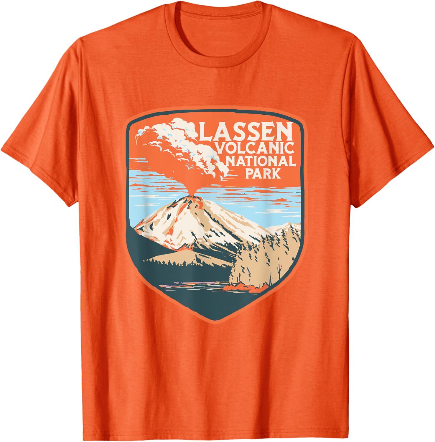 Lassen Volcanic National Park Retro Volcano Graphic Apparel | Trending 2025 | Perfect for Crafters