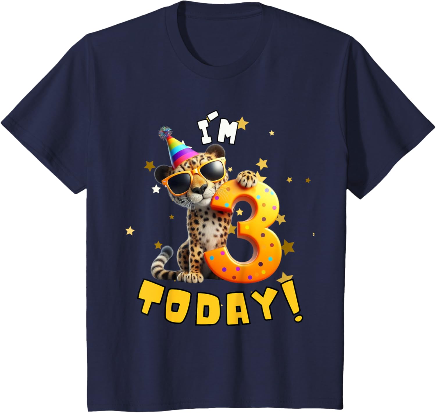 Kids Cheetah Themed T for Boys 3rd Birthday Party I m 3 Today Apparel Viral TikTok Find US Top Pick