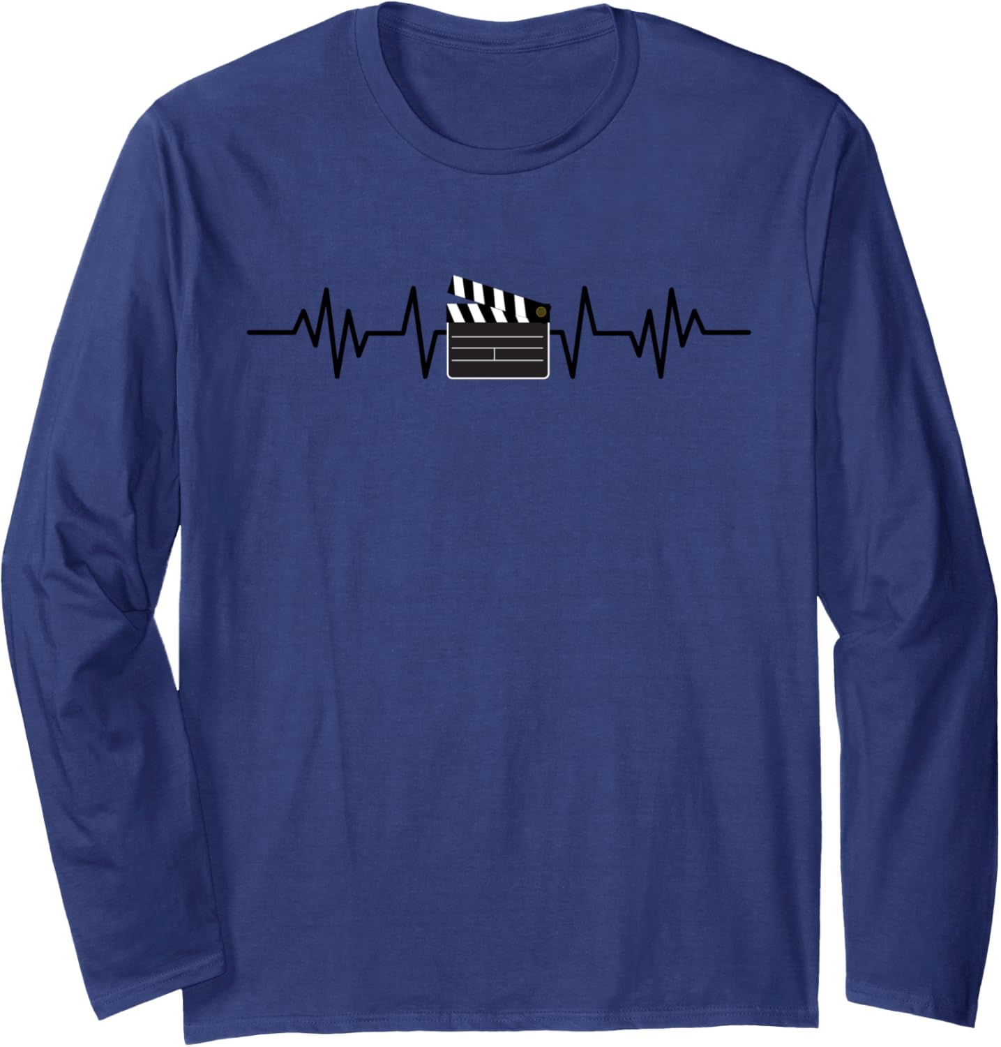 Heartbeat Director Clapboard, Filmmaker Gift Long Sleeve Apparel | US Viral Style | Comfort Daily Wear
