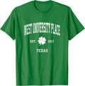 West University Place Texas Vintage Shamrock Sports Apparel | Top Conversion Title | Customer Favorite