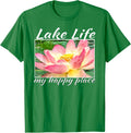 Pink Lilly Pad Lake Life is My Happy Place Apparel | Top Conversion Title | Perfect Gift Choice