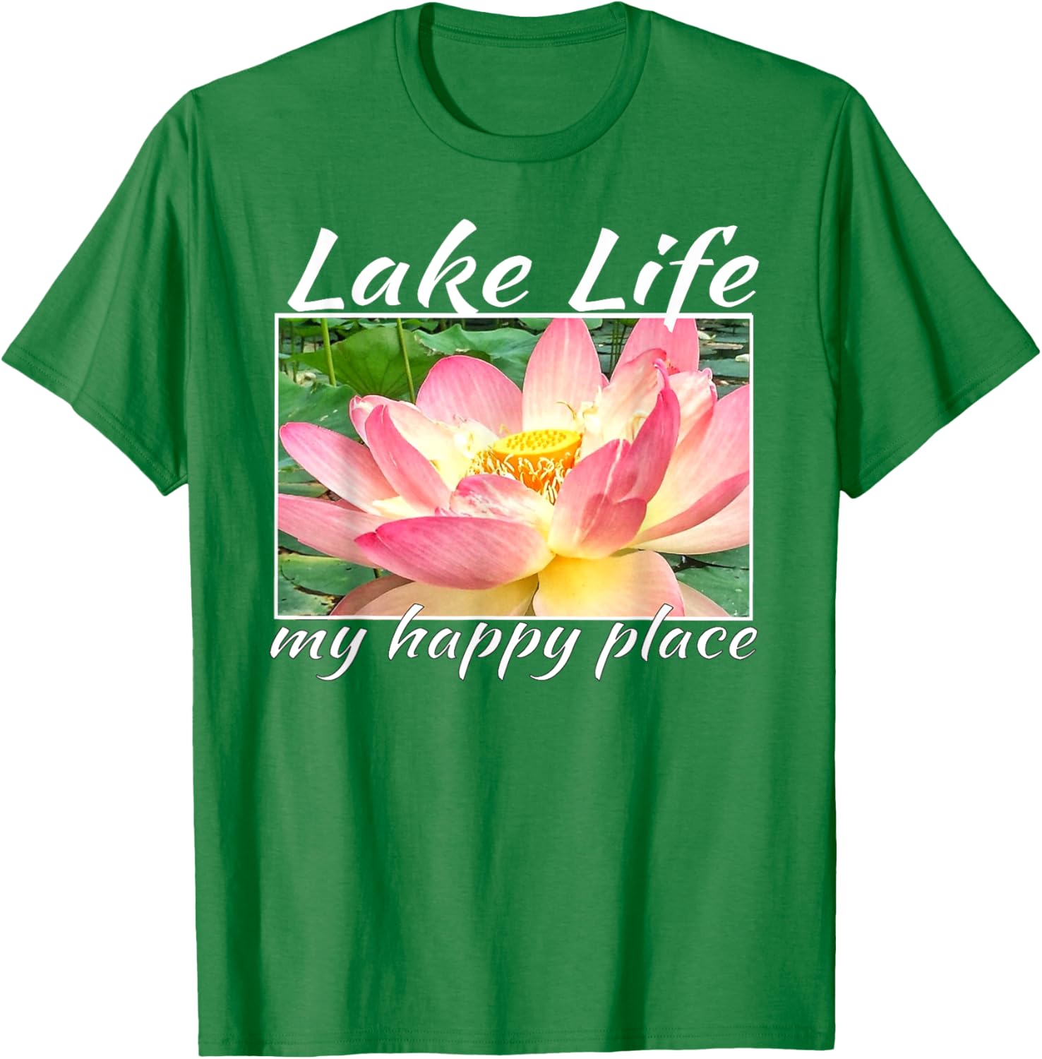 Pink Lilly Pad Lake Life is My Happy Place Apparel | Top Conversion Title | Perfect Gift Choice