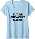 Womens Future Fireworks Maker V-Neck Apparel | Best Seller Pick | Aesthetic Fit