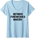 Womens Retired Fireworks Maker V-Neck Apparel | Trending 2025 | Must-Have Style