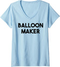 Womens Balloon Maker V-Neck Apparel | US Viral Style | Aesthetic Fit