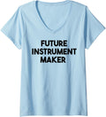 Womens Future Instrument Maker V-Neck Apparel | High Search Volume | Comfort Daily Wear