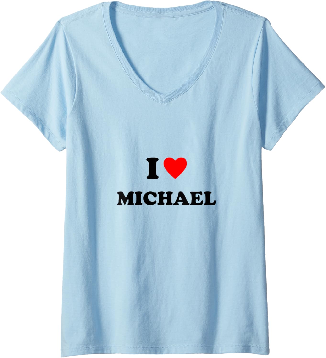 Womens First name I Heart Michael I Love Michael V-Neck Apparel | Perfect Gift Idea