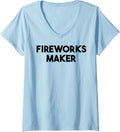Womens Fireworks Maker V-Neck Apparel | Best Seller Pick | Must-Have Style
