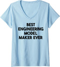 Womens Best Engineering Model Maker Ever V-Neck Apparel | US Viral Style | Comfort Daily Wear