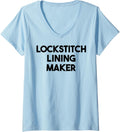 Womens Lockstitch Lining Maker V-Neck Apparel | US Viral Style | Comfort Daily Wear
