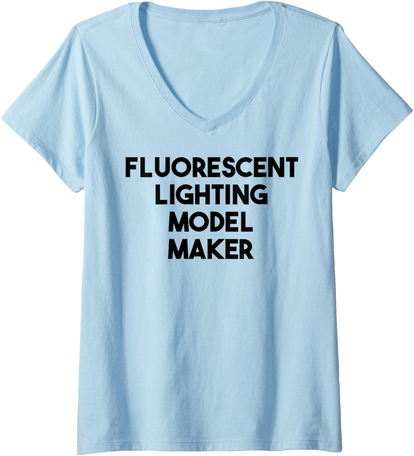 Womens Fluorescent Lighting Model Maker V-Neck Apparel | Trending 2025 | Comfort Daily Wear