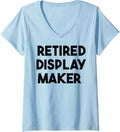 Womens Retired Display Maker V-Neck Apparel | US Viral Style | Comfort Daily Wear