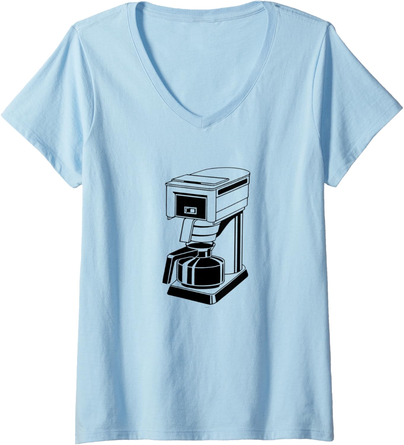 Womens Retro Drip Coffee Maker Print V-Neck Apparel | High Search Volume | Aesthetic Fit