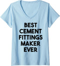 Womens Best Cement Fittings Maker Ever V-Neck Apparel | Trending 2025 | Must-Have Style