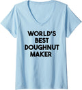 Womens World's Best Doughnut Maker V-Neck Apparel | Best Seller Pick | Must-Have Style