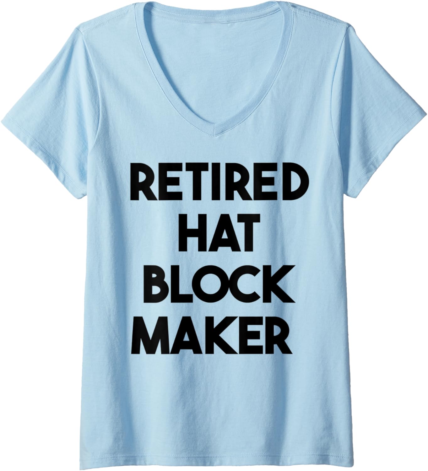 Womens Retired Hat Block Maker V-Neck Apparel | Trending 2025 | Comfort Daily Wear