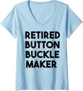 Womens Retired Button Buckle Maker V-Neck Apparel | High Search Volume | Must-Have Style