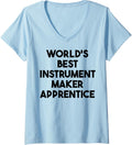 Womens World's Best Instrument Maker Apprentice V-Neck Apparel | High Search Volume | Must-Have Style